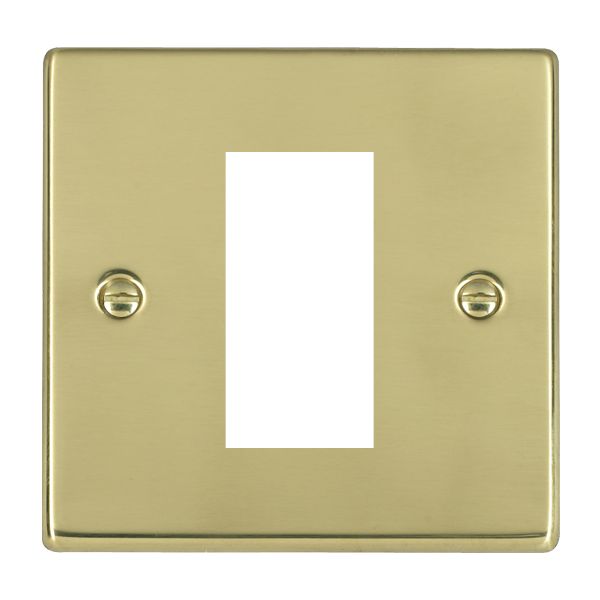 Hartland EuroFix Polished Brass Single Plate complete with 1 EuroFix Aperture 25x50mm and Grid