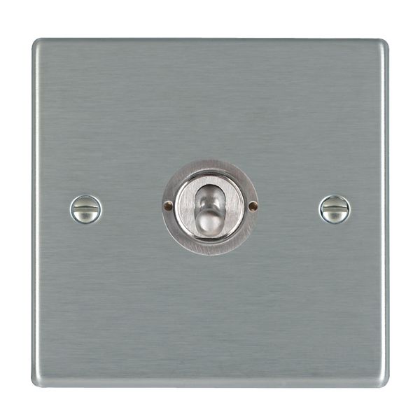 Hartland Satin Steel 1 gang 20AX Intermediate Toggle Satin Steel