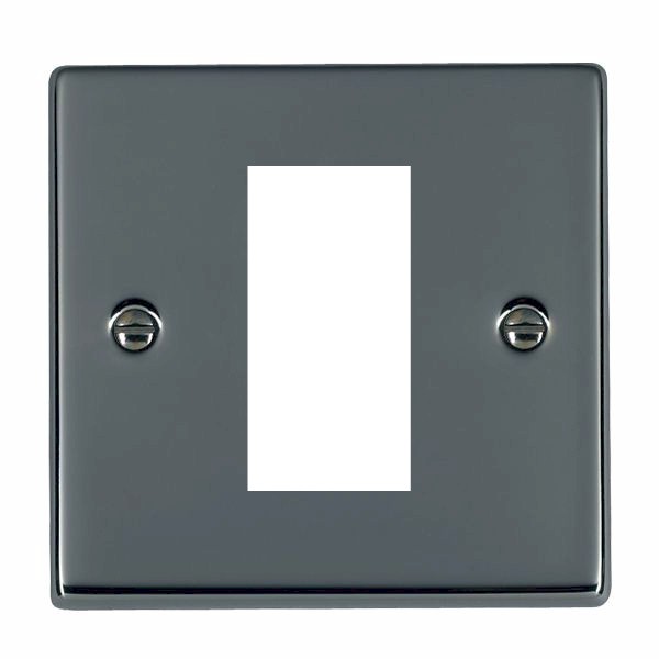 Hartland EuroFix Black Nickel Single Plate complete with 1 EuroFix Aperture 25x50mm and Grid