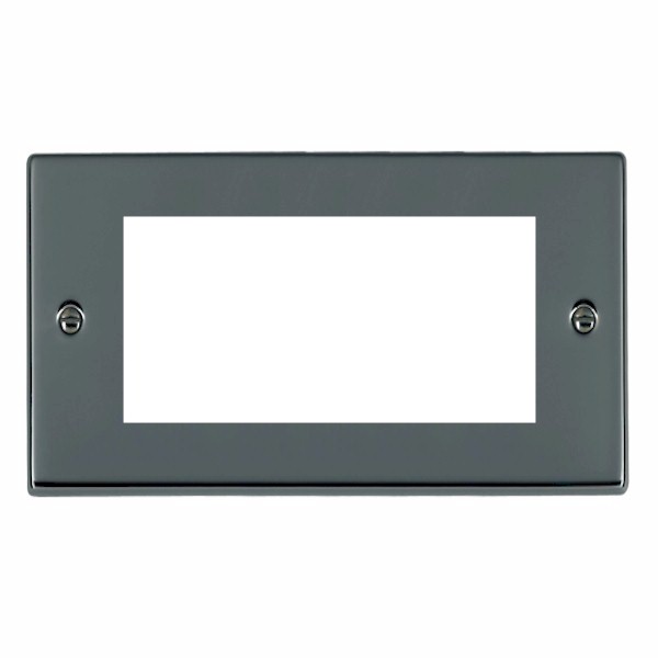 Hartland EuroFix Black Nickel Double Plate complete with 4 EuroFix Apertures 100x50mm and Grid