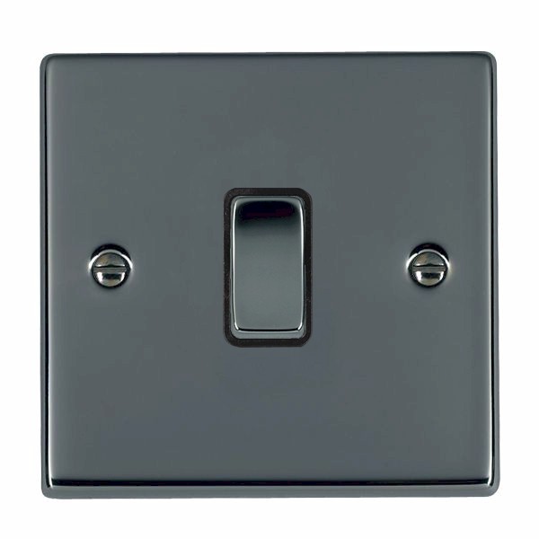 Hartland Black Nickel 1 gang 10AX Intermediate Rocker Black Nickel/Black