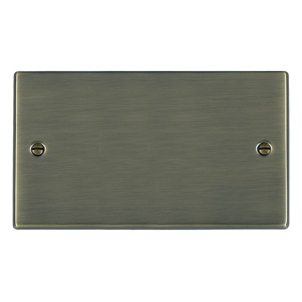 Hartland Antique Brass Double Blank Plate