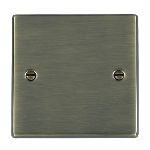 Hartland Antique Brass Single Blank Plate