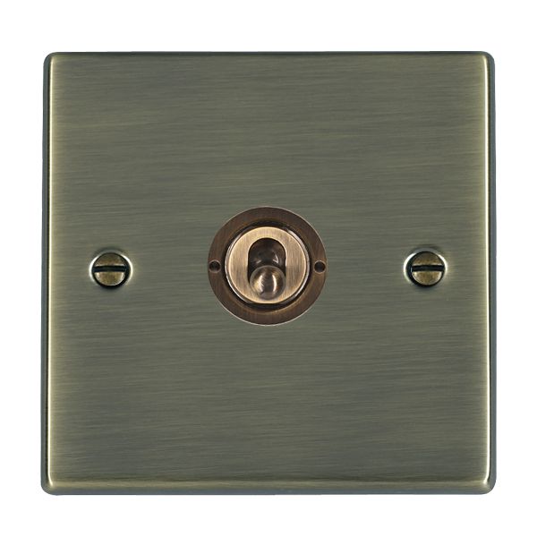 Hartland Antique Brass 1 gang 20AX 2 Way Toggle Antique Brass