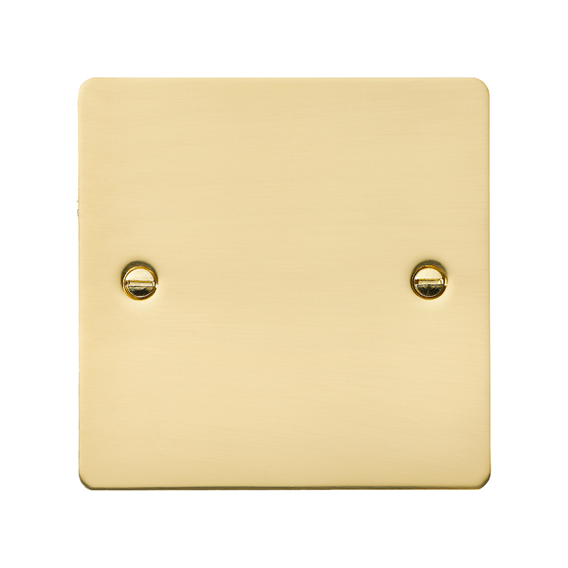 Sheer Polished Brass Single Blank Plate