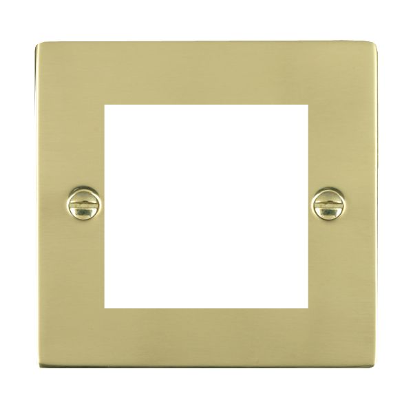 Sheer EuroFix Polished Brass Single Plate complete with 2 EuroFix Apertures 50x50mm and Grid