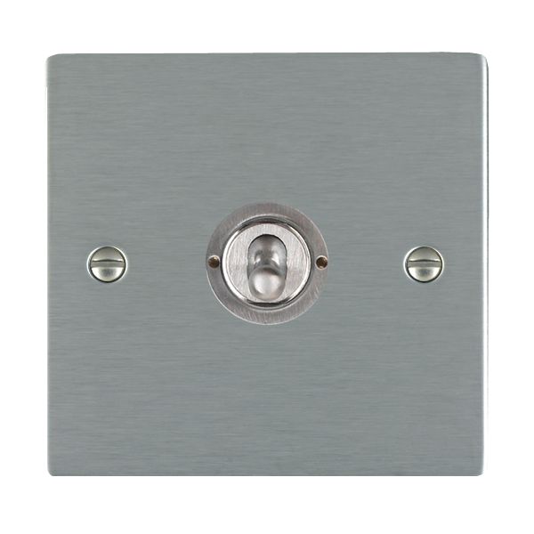 Sheer Satin Steel 1 gang 20AX 2 Way Toggle Satin Steel