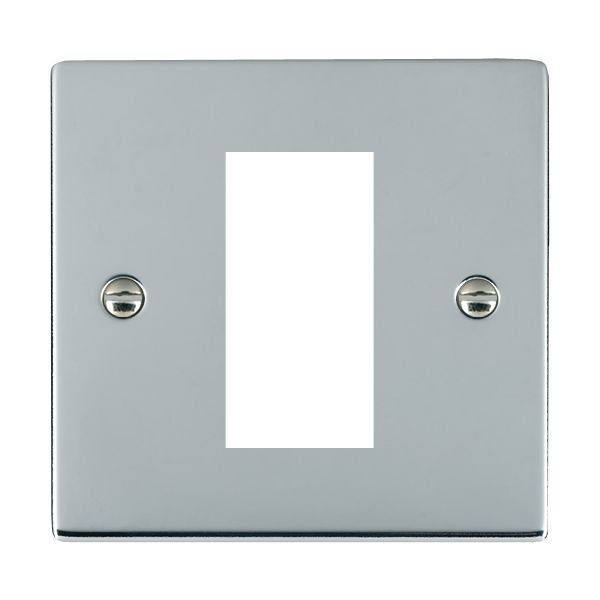 Sheer EuroFix Bright Chrome Single Plate complete with 1 EuroFix Aperture 25x50mm and Grid