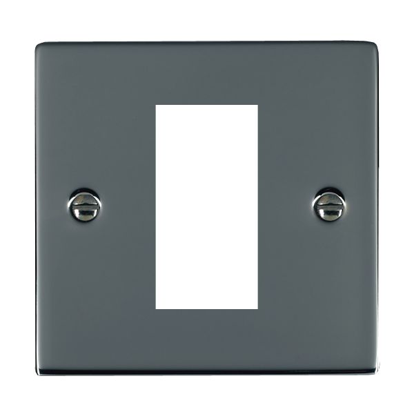 Sheer EuroFix Black Nickel Single Plate complete with 1 EuroFix Aperture 25x50mm and Grid