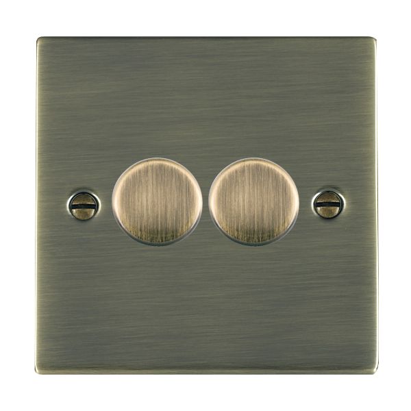 Sheer Antique Brass 2g Wi-Fi Rotary Master LED Dimmer Antique Brass – Rated at 250W/VA in Trailing Edge (100W/VA Leading Edge)