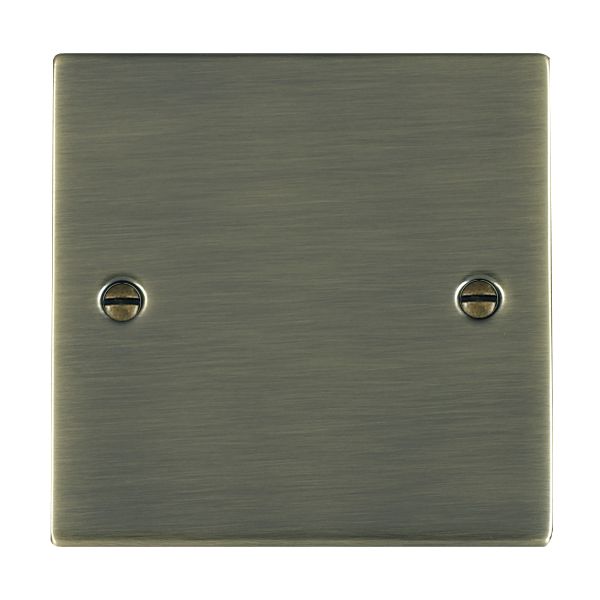 Sheer Antique Brass Single Blank Plate