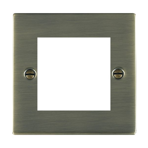 Sheer EuroFix Antique Brass Single Plate complete with 2 EuroFix Apertures 50x50mm and Grid