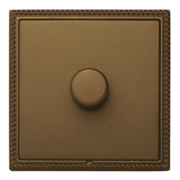 Linea-Georgian CFX Richmond Bronze Frame/Richmond Bronze Front 1 gang 100W LED 2 Way Push On/Off Rotary Dimmer Richmond Bronze