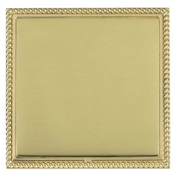 Linea-Georgian CFX Polished Brass Frame/Polished Brass Front Single Blank Plate
