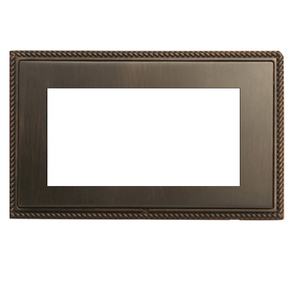 Linea-Georgian CFX EuroFix Etrium Bronze Frame/Etrium Bronze Front Double Plate complete with 4 EuroFix Apertures 100x50mm and Grid
