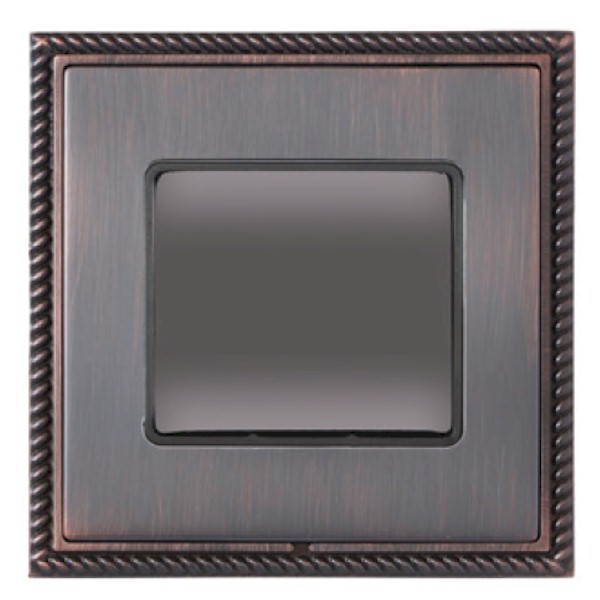 Linea-Georgian CFX Etrium Bronze Frame/Etrium Bronze Front Wide Rocker 1 gang 10AX 2 Way Etrium Bronze/Black
