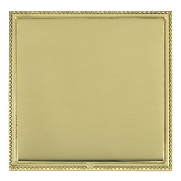 Linea-Perlina CFX Polished Brass Frame/Polished Brass Front Single Blank Plate