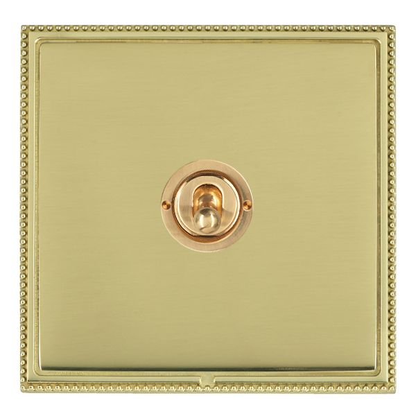 Linea-Perlina CFX Polished Brass Frame/Polished Brass Front 1 gang 20AX 2 Way Toggle Polished Brass