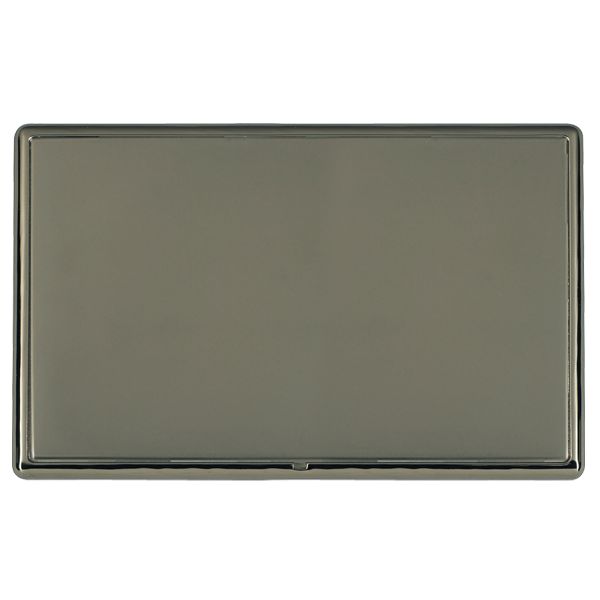 Linea-Rondo CFX Black Nickel Frame/Black Nickel Front Double Blank Plate