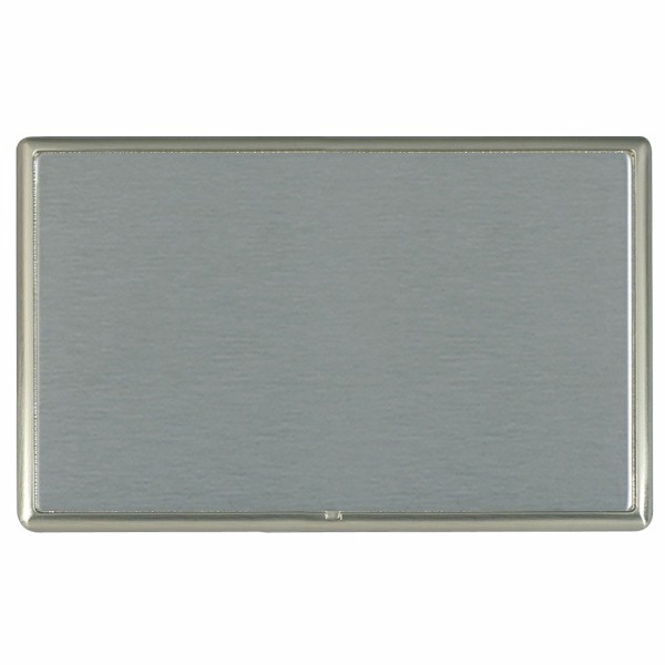 Linea-Rondo CFX Satin Nickel Frame/Satin Steel Front Double Blank Plate