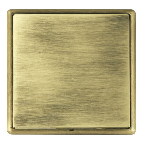Linea-Rondo CFX Antique Brass Frame/Antique Brass Front Single Blank Plate