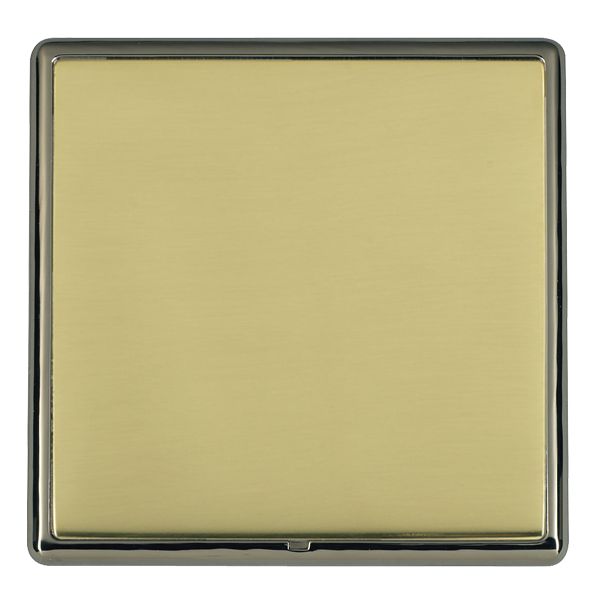 Linea-Rondo CFX Black Nickel Frame/Polished Brass Front Single Blank Plate