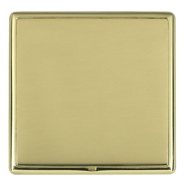 Linea-Rondo CFX Polished Brass Frame/Polished Brass Front Single Blank Plate