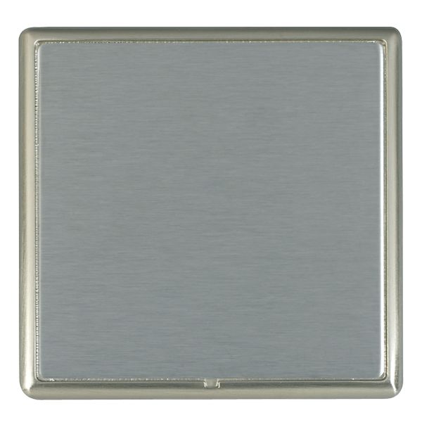 Linea-Rondo CFX Satin Nickel Frame/Satin Steel Front Single Blank Plate