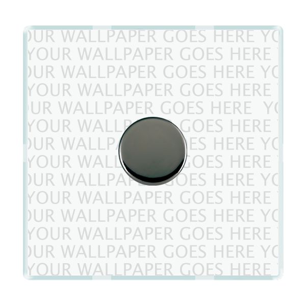 Perception CFX Clear 1 gang 100W LED 2 Way Push On/Off Rotary Dimmer Black Nickel