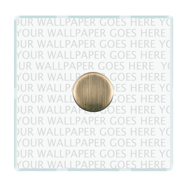 Perception CFX Clear 1 gang 250W LED 2 Way Push On/Off Rotary Dimmer Antique Brass Minimum Load = 5W(LED) Maximum Load = 250W(LED) Trailing Edge / 150W(LED) Leading Edge