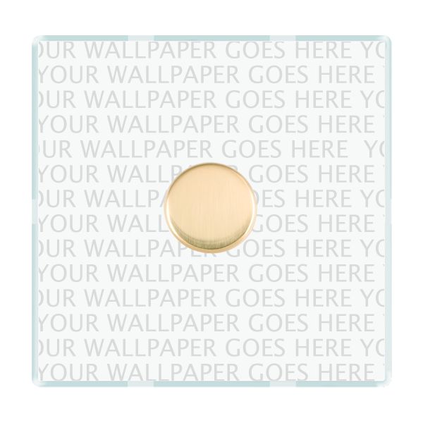 Perception CFX Clear 1 gang 250W LED 2 Way Push On/Off Rotary Dimmer Polished Brass Minimum Load = 5W(LED) Maximum Load = 250W(LED) Trailing Edge / 150W(LED) Leading Edge