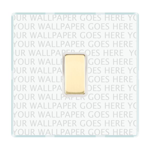 Perception CFX Clear 1 gang Multi-Way Touch Slave Controller Polished Brass/White