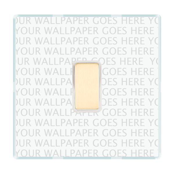 Perception CFX Clear 1 gang Multi-Way Touch Slave Controller Satin Brass/White