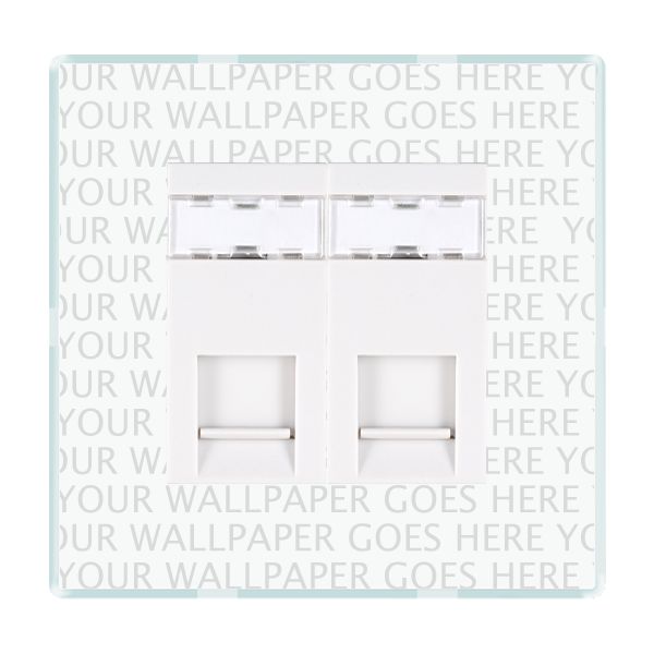 Perception CFX Clear 2 gang RJ45 CAT 5E Outlet – Unshielded White