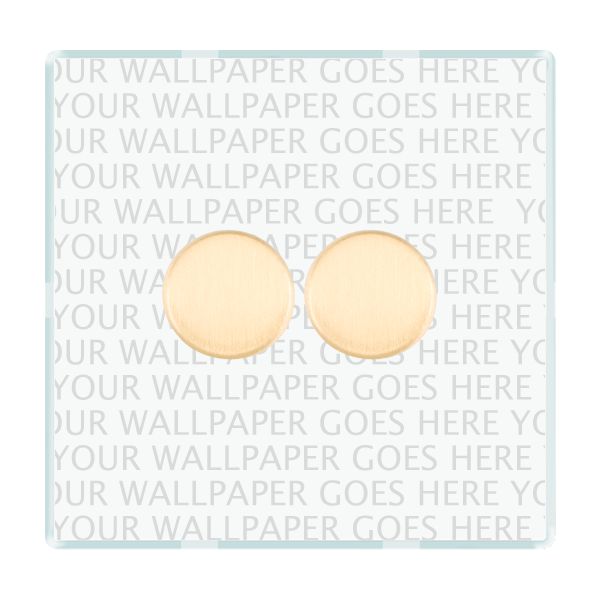 Perception CFX Clear 2 gang 100W LED 2 Way Push On/Off Rotary Dimmer Satin Brass