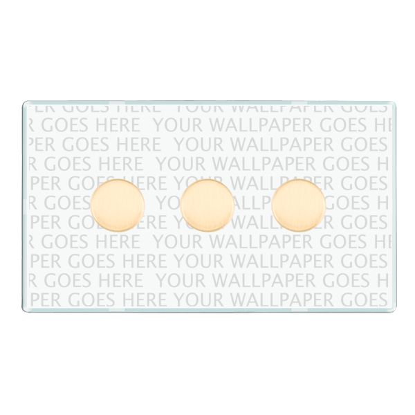 Perception CFX Clear 3 gang 250W LED 2 Way Push On/Off Rotary Dimmer Satin Brass Minimum Load = 5W(LED) Maximum Load = 250W(LED) Trailing Edge / 150W(LED) Leading Edge per gang