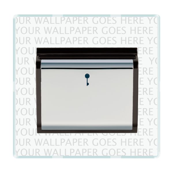 Perception CFX Clear 1 gang 10A (6AX) Card Switch On/Off with Blue LED Locator Bright Chrome/Black