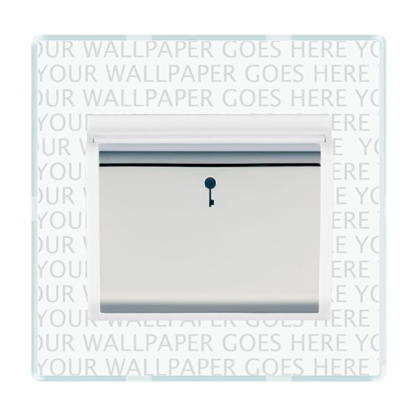 Perception CFX Clear 1 gang 10A (6AX) Card Switch On/Off with Blue LED Locator Bright Chrome/White