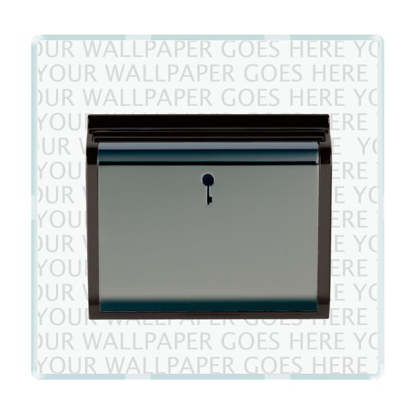 Perception CFX Clear 1 gang 10A (6AX) Card Switch On/Off with Blue LED Locator Black Nickel/Black