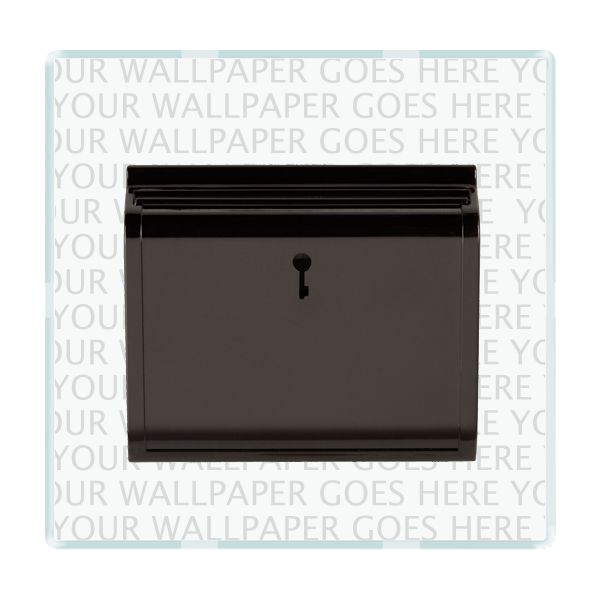 Perception CFX Clear 1 gang 10A (6AX) Card Switch On/Off with Blue LED Locator Black/Black