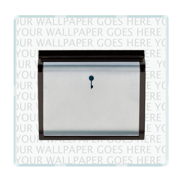 Perception CFX Clear 1 gang 10A (6AX) Card Switch On/Off with Blue LED Locator Satin Chrome/Black