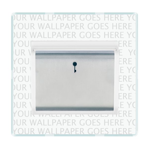 Perception CFX Clear 1 gang 10A (6AX) Card Switch On/Off with Blue LED Locator Satin Chrome/White