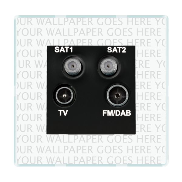 Perception CFX Clear Non-Isolated TV+FM+SAT1+SAT2 Quadplexer 2in/4out (DAB Compatible) Black