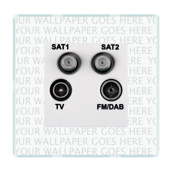 Perception CFX Clear Non-Isolated TV+FM+SAT1+SAT2 Quadplexer 2in/4out (DAB Compatible) White