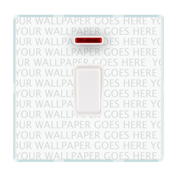 Perception CFX Clear 1 gang 20AX Double Pole Rocker and Neon White/White