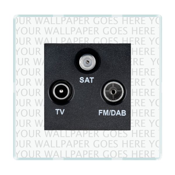 Perception CFX Clear Non-Isolated TV+FM+SAT Triplexer 1in/3out (DAB Compatible) Black