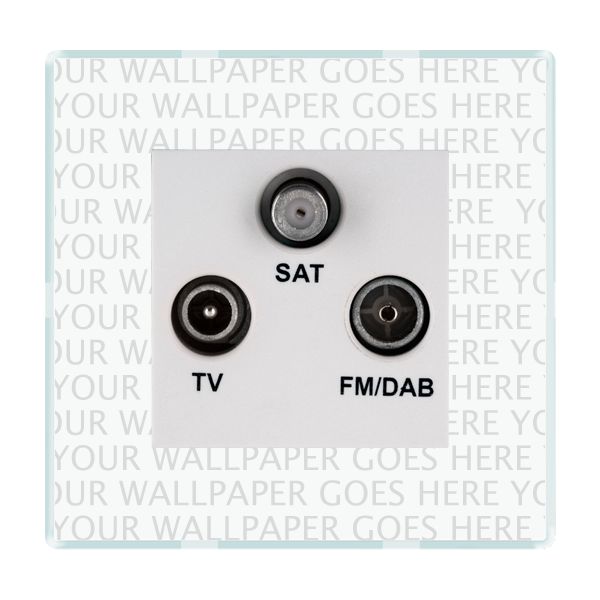 Perception CFX Clear Non-Isolated TV+FM+SAT Triplexer 1in/3out (DAB Compatible) White