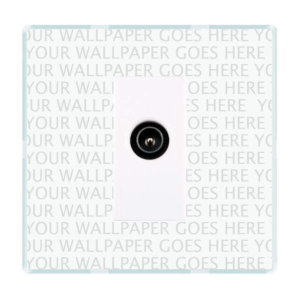 Perception CFX Clear 1 gang Non-Isolated TV (Male) (DAB Compatible) White