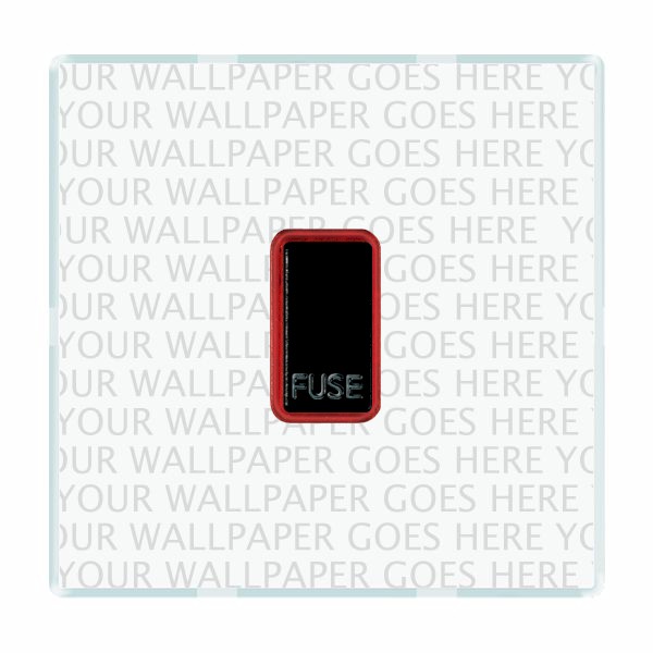 Perception CFX Clear 1 gang 13A Fuse with Neon Halo Black/Red