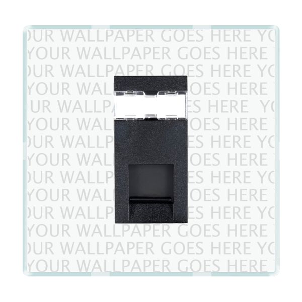 Perception CFX Clear 1 gang RJ12 Outlet – Unshielded Black